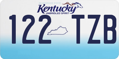 KY license plate 122TZB