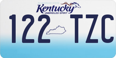 KY license plate 122TZC