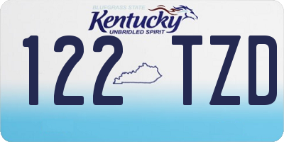 KY license plate 122TZD