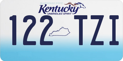 KY license plate 122TZI