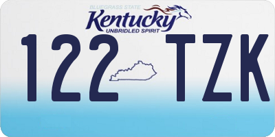 KY license plate 122TZK
