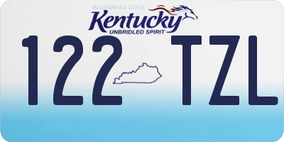 KY license plate 122TZL