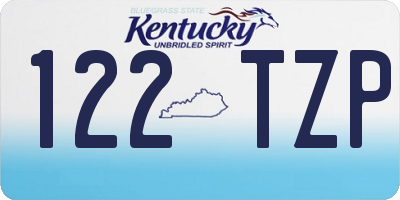KY license plate 122TZP
