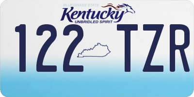 KY license plate 122TZR