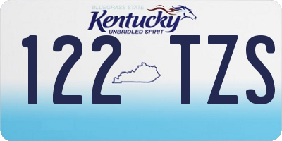 KY license plate 122TZS