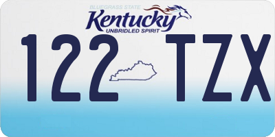 KY license plate 122TZX