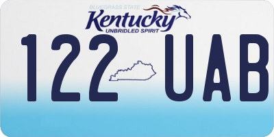 KY license plate 122UAB