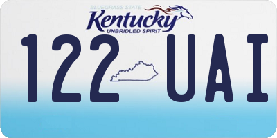 KY license plate 122UAI