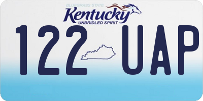 KY license plate 122UAP