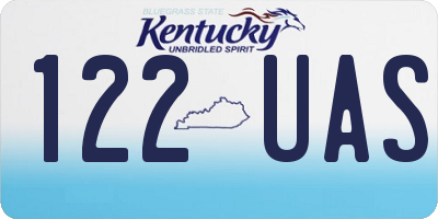 KY license plate 122UAS
