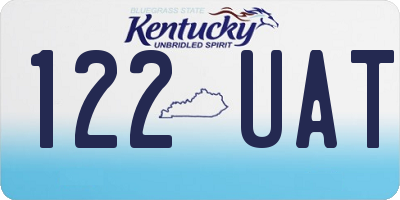 KY license plate 122UAT