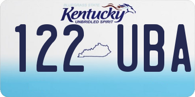 KY license plate 122UBA