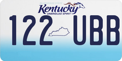 KY license plate 122UBB