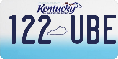 KY license plate 122UBE