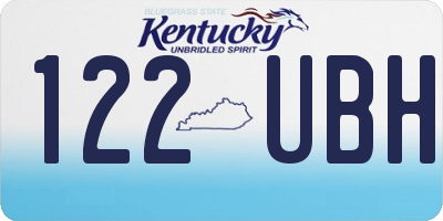 KY license plate 122UBH
