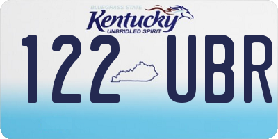 KY license plate 122UBR