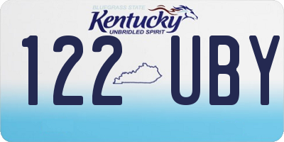 KY license plate 122UBY