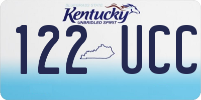 KY license plate 122UCC