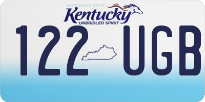 KY license plate 122UGB