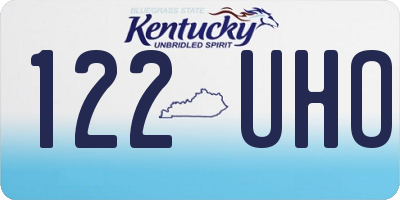KY license plate 122UHO