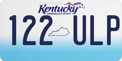 KY license plate 122ULP