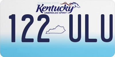 KY license plate 122ULU