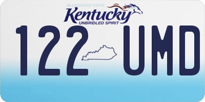 KY license plate 122UMD