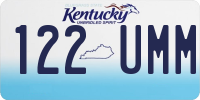 KY license plate 122UMM