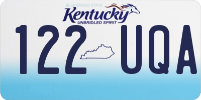 KY license plate 122UQA