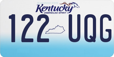 KY license plate 122UQG