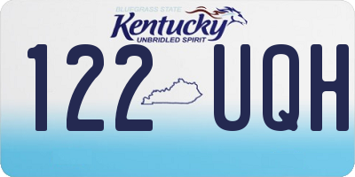 KY license plate 122UQH