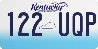 KY license plate 122UQP