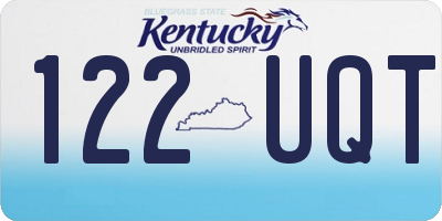 KY license plate 122UQT