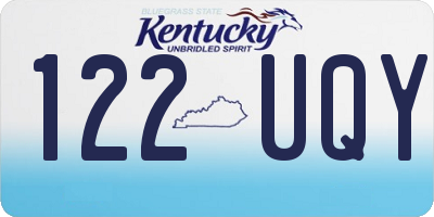 KY license plate 122UQY