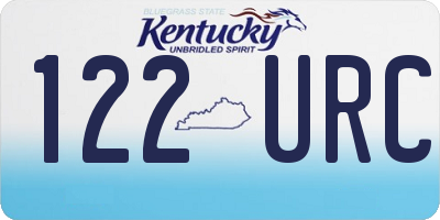KY license plate 122URC