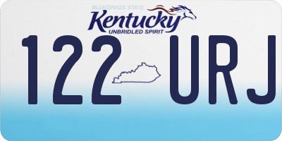 KY license plate 122URJ