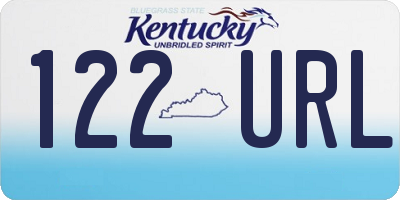 KY license plate 122URL