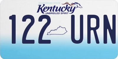 KY license plate 122URN