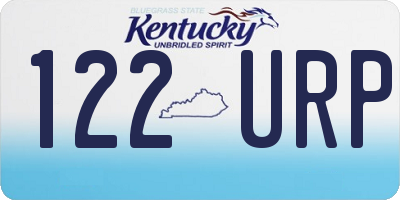 KY license plate 122URP