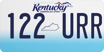 KY license plate 122URR