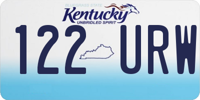 KY license plate 122URW