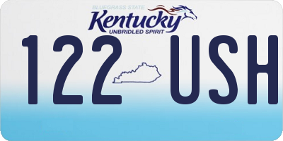 KY license plate 122USH