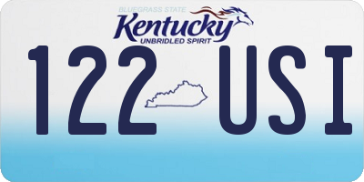 KY license plate 122USI