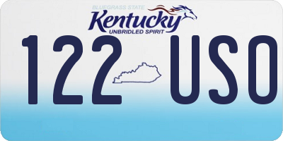 KY license plate 122USO