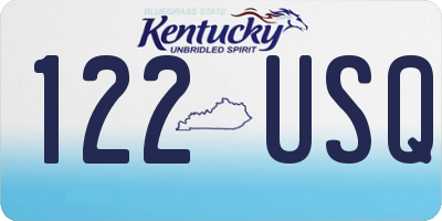 KY license plate 122USQ