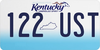 KY license plate 122UST