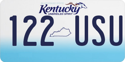 KY license plate 122USU