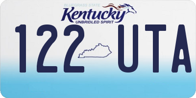 KY license plate 122UTA