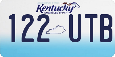 KY license plate 122UTB