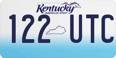 KY license plate 122UTC